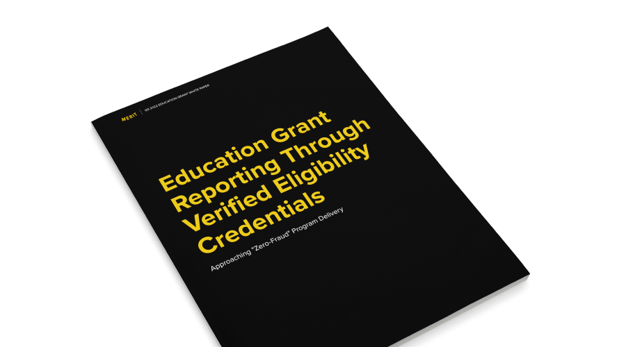 Education Grant Reporting Through Verified Eligibility Credentials